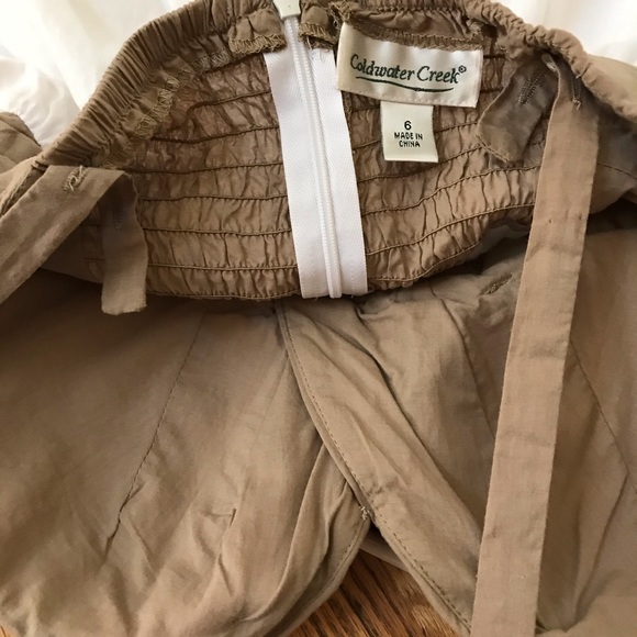 Cold water creek dress brown and cream size 6 - Picture 8 of 9